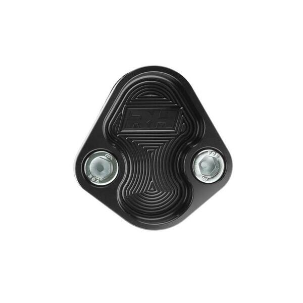 Red Horse Performance ALUMINUM BLOCK -OFF PLATE FOR BBC ENGINE -BLACK 4810-454-2 - main